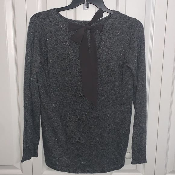 𝅺color Block Open Back Sweater Gray/Silver - Picture 10 of 13